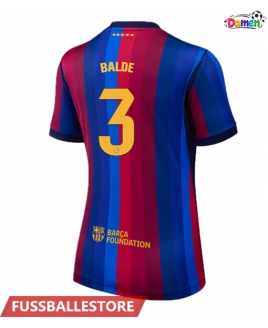 Günstige Barcelona Alejandro Balde #3 Heimtrikot Damen 2026-27 Kurzarm